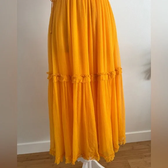 Zimmermann Mae Ruffled Tiered Silk Crepon Midi Dress - Picture 4 of 12